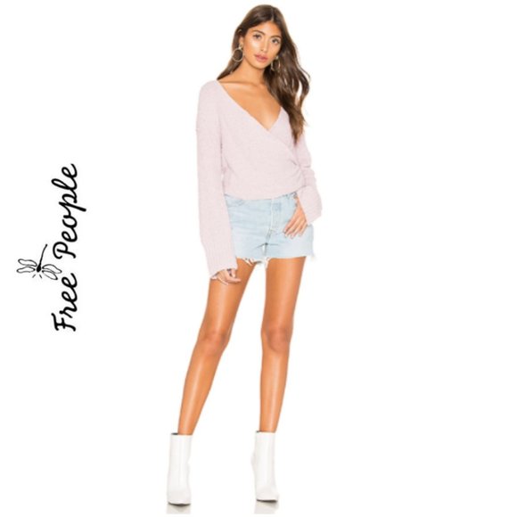 Free People Sweaters - NWT FREE PEOPLE Sensual Wrap Sweater in Lilac, M